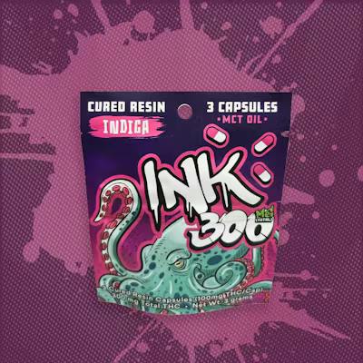 Ink Cured Resin Indica Capsules 100mg each 3pk by Ink