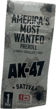 AMW AK-47 Sativa Infused Preroll 1g by America's Most Wanted