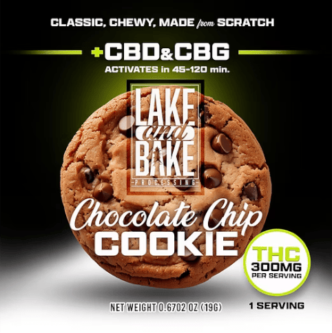 Lake And Bake Chocolate Chip Cookie THC 300mg/CBD 200mg by Lake and Bake