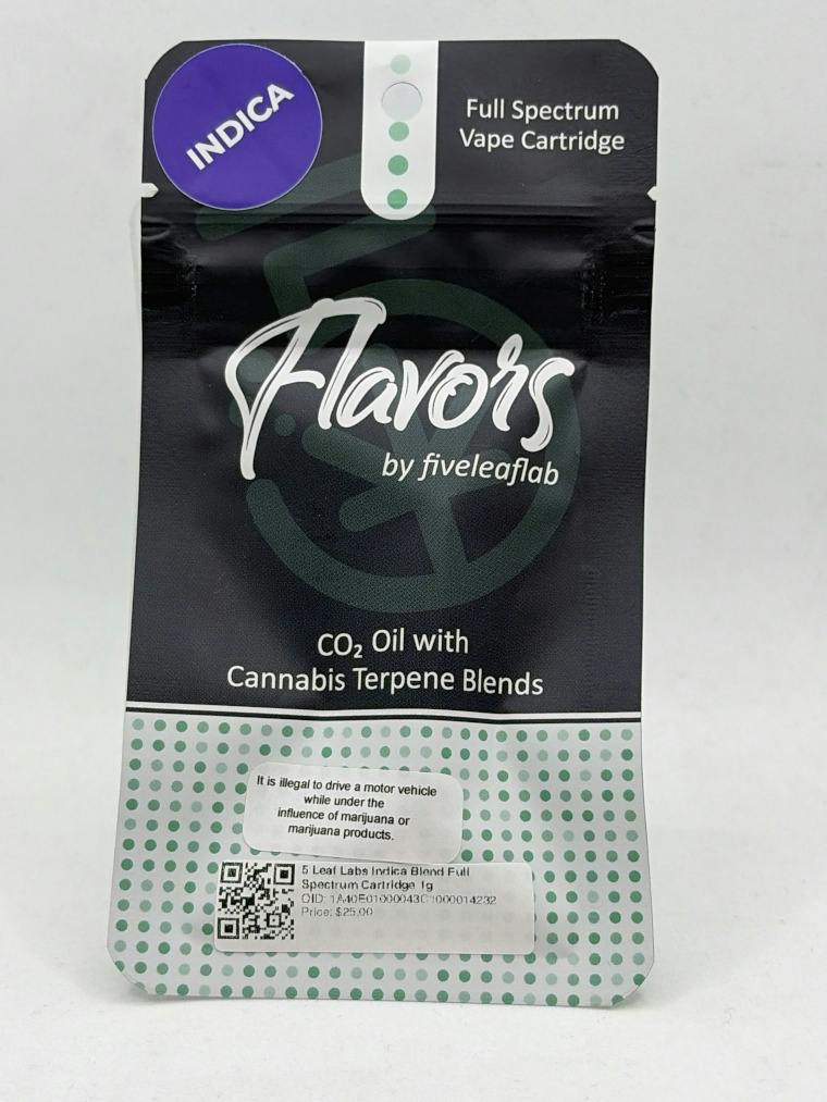 5 Leaf Labs Indica Blend Full Spectrum Cartridge 1g