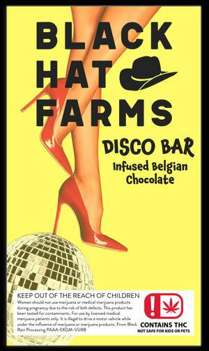 Black Hat Farms Milk Chocolate Disco Bar 3000mg by Black Hat Farms