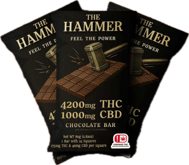 GSX The Hammer 4200mg THC 1000mg CBD Chocolate Bar by GSX