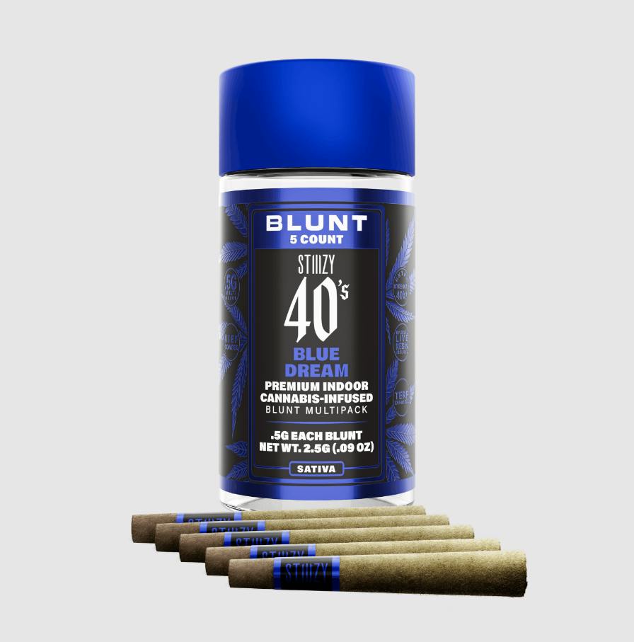 - BLUE DREAM - .5G 40's Infused Mini Blunt 5 Pack