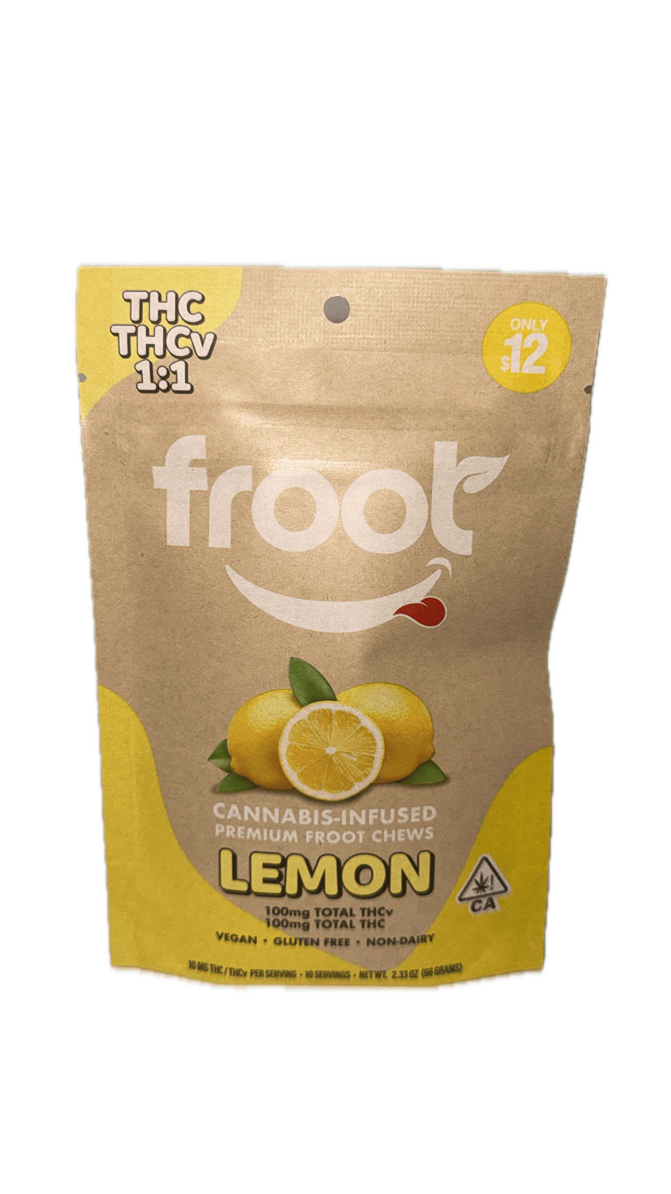 Froot Lemon 1:1 THCv:THC Gummies - 100mg THCv: 100mg THC