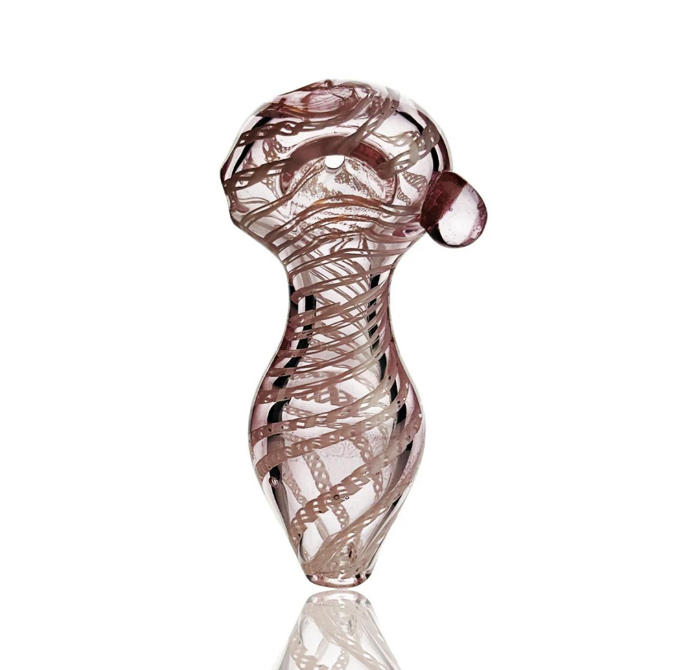 Cana Harbor | 4" Pink Belly and Twisting Art Hand Pipe