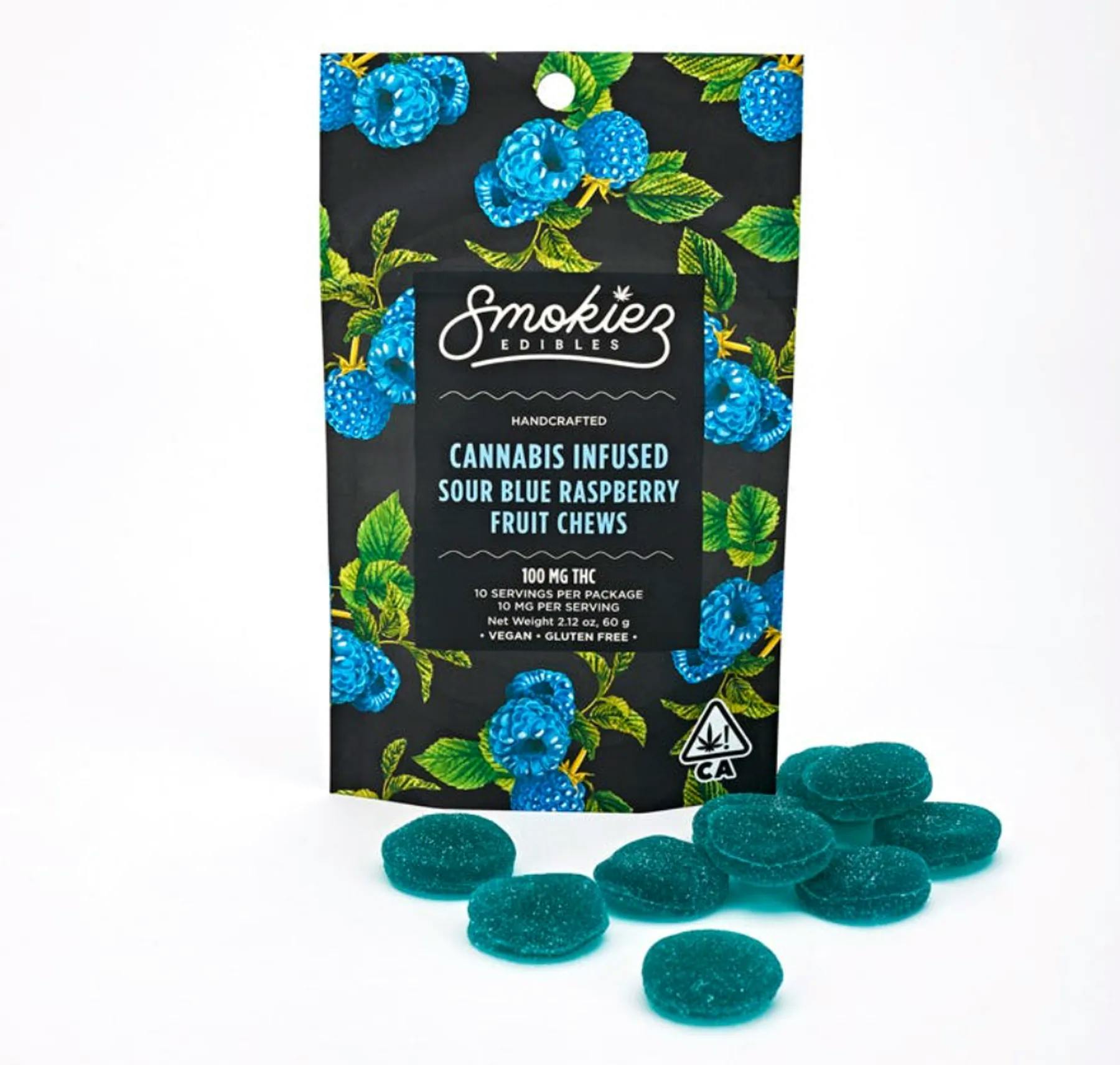 Sour Blue Raspberry Gummies | 100mg | 10ct | 10mg/ea