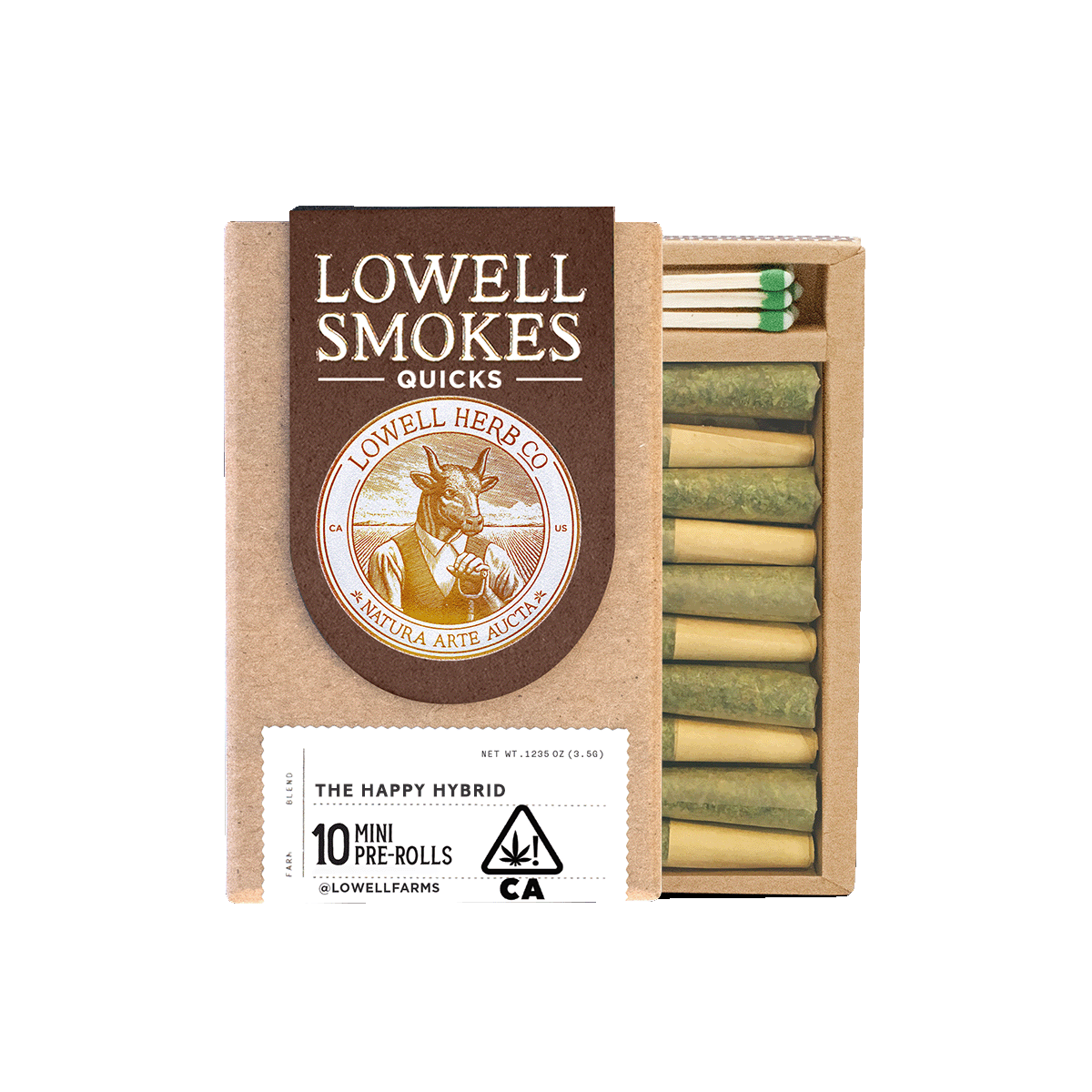Lowell Smokes | 10Pk 3.5g Pre Roll Pack | The Happy Hybrid