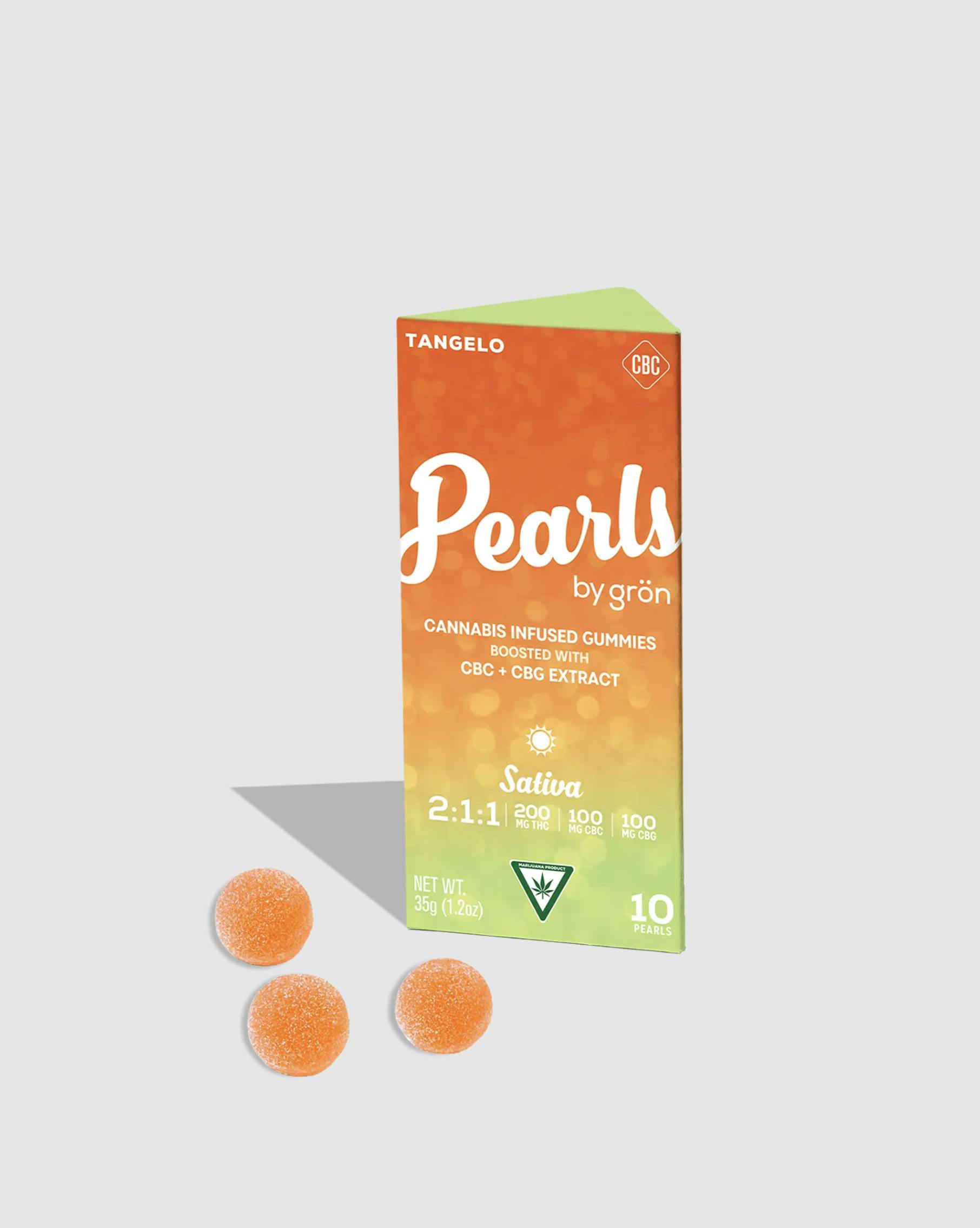 Pearls | 2:1:1 Tangelo Gummies 100mg THC 50mg CBC 50mg CBG