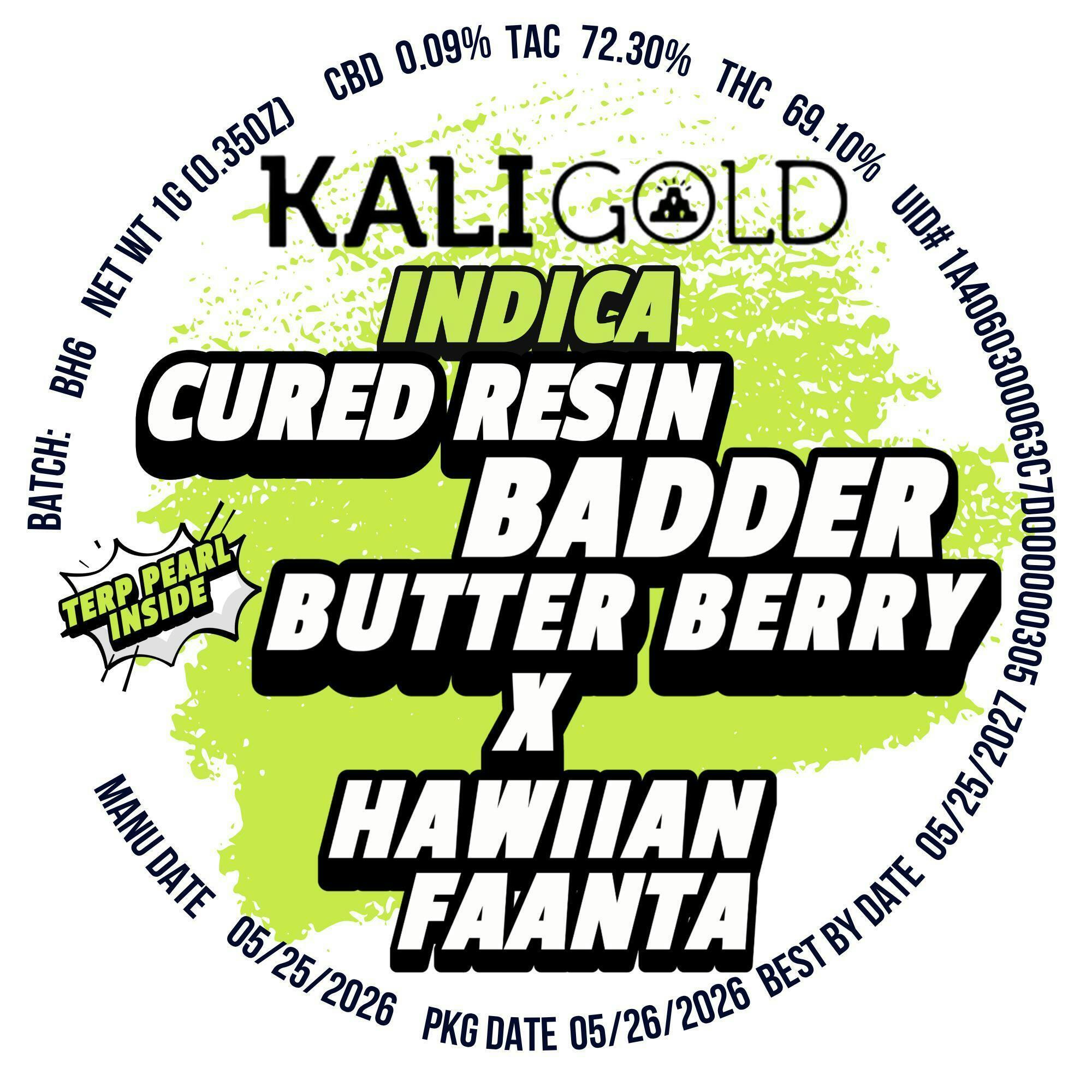 Kali Gold: Butter Berry X Hawaiian Faanta
