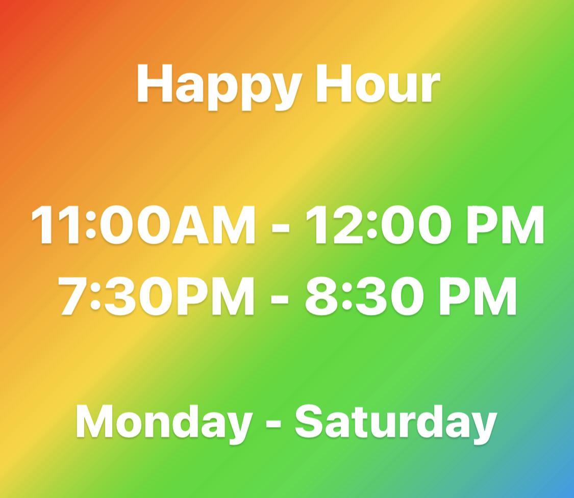 HAPPY HOUR 10% DISCOUNT