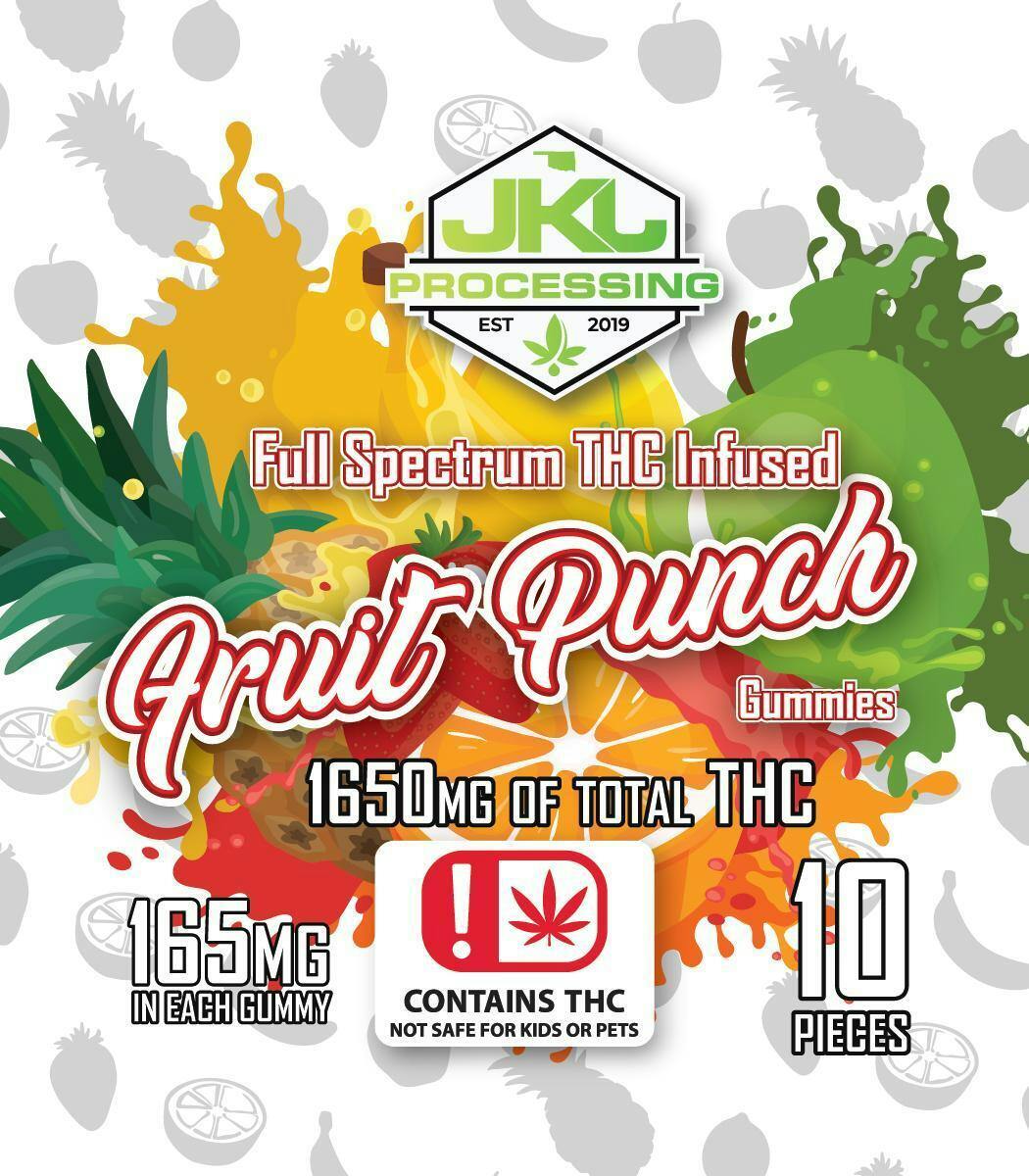 1650MG - FRUIT PUNCH FULL SPEC GUMMIES - JKJ