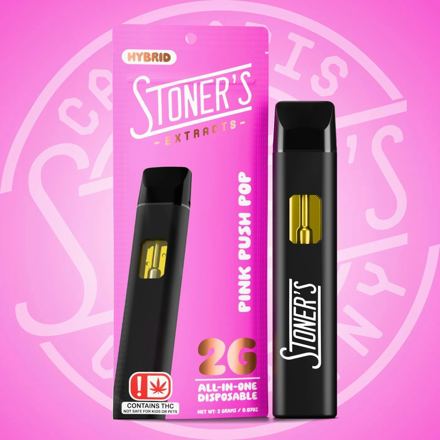 PINK PUSH POP - 2G DISPOSABLE - STONER'S (6 / $100 OTD)