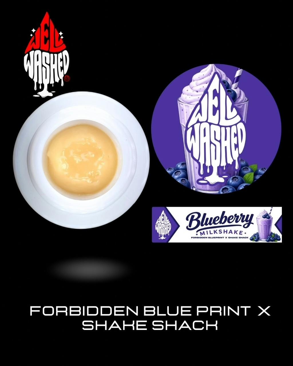 BLUEBERRY MILKSHAKE - 1G LIVE HASH ROSIN - WELL WASHED