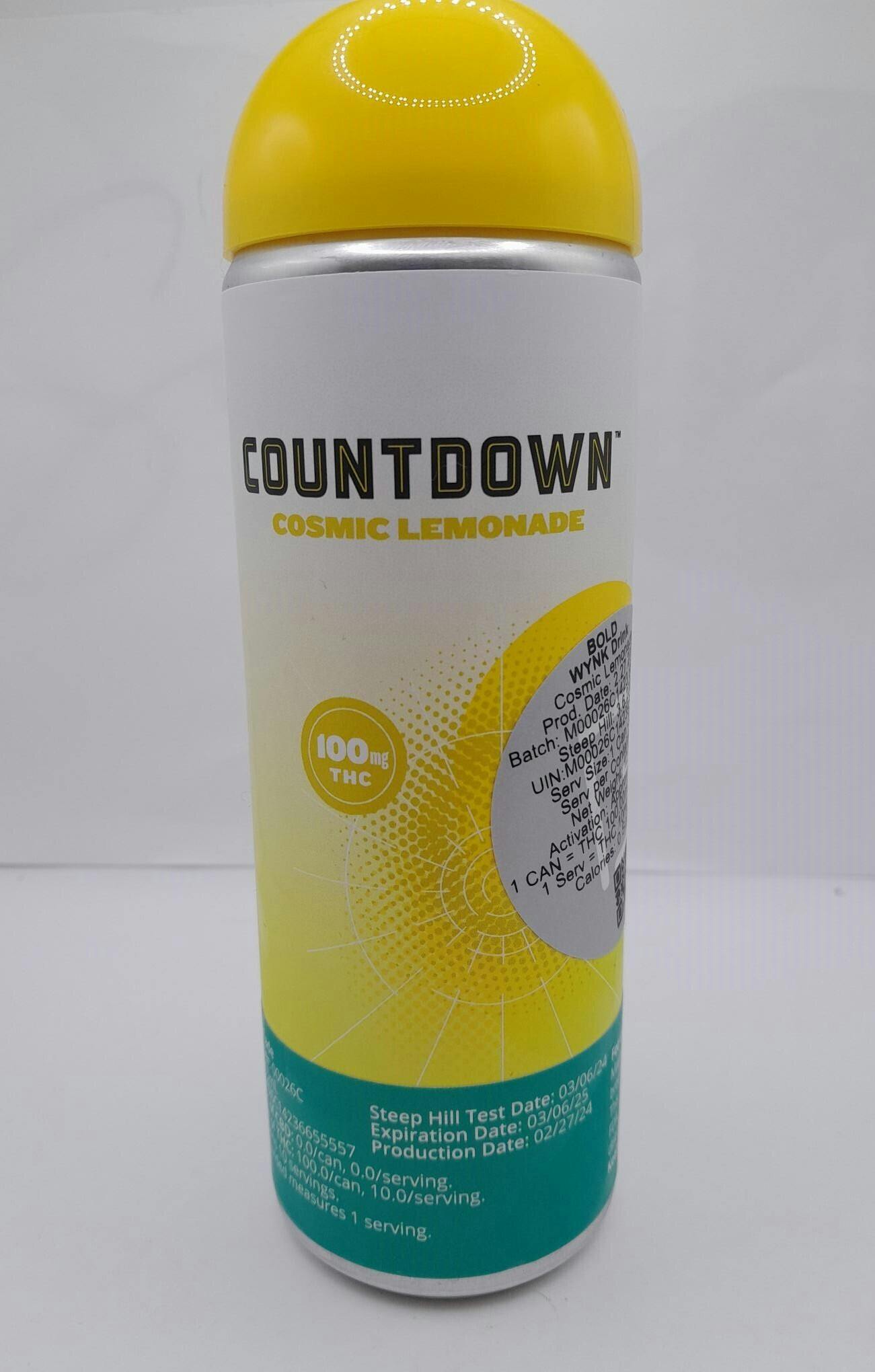 Bold: Cannabis Infused Seltzer | Countdown | Cosmic Lemonade | 100mg