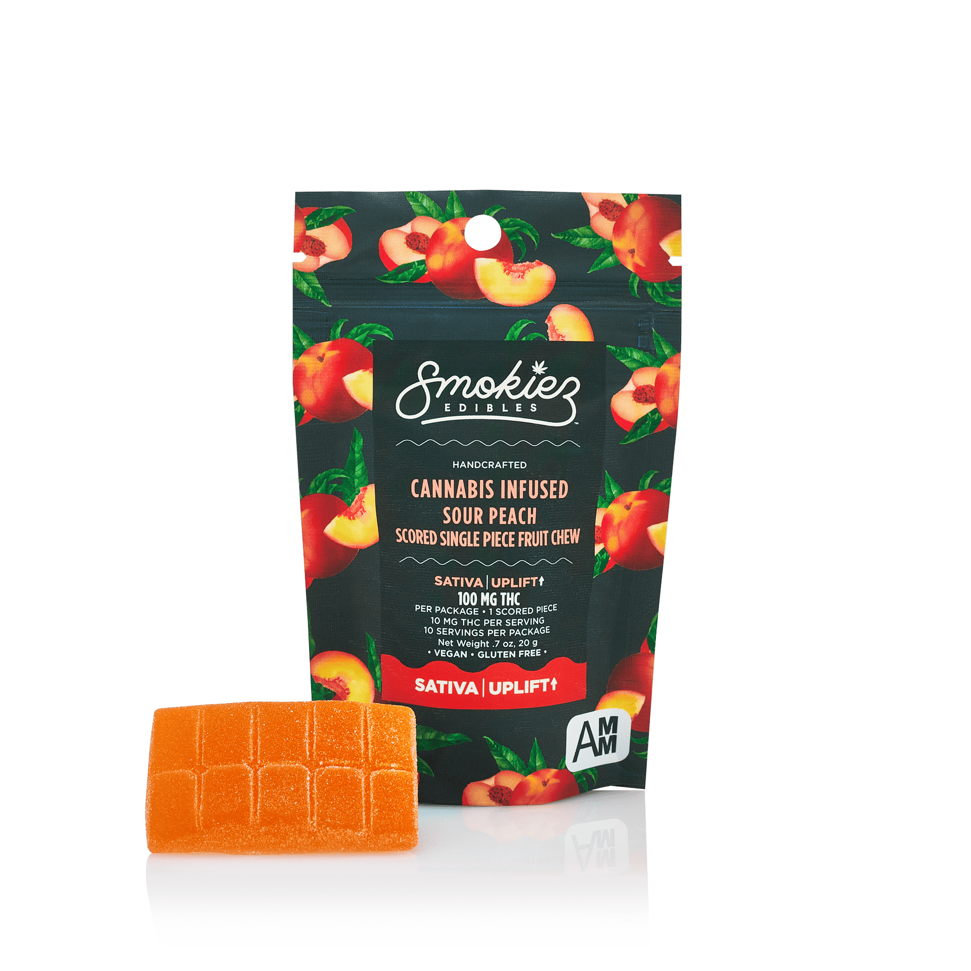 Smokiez: Gummies | Peach Sour | Sativa | 100mg