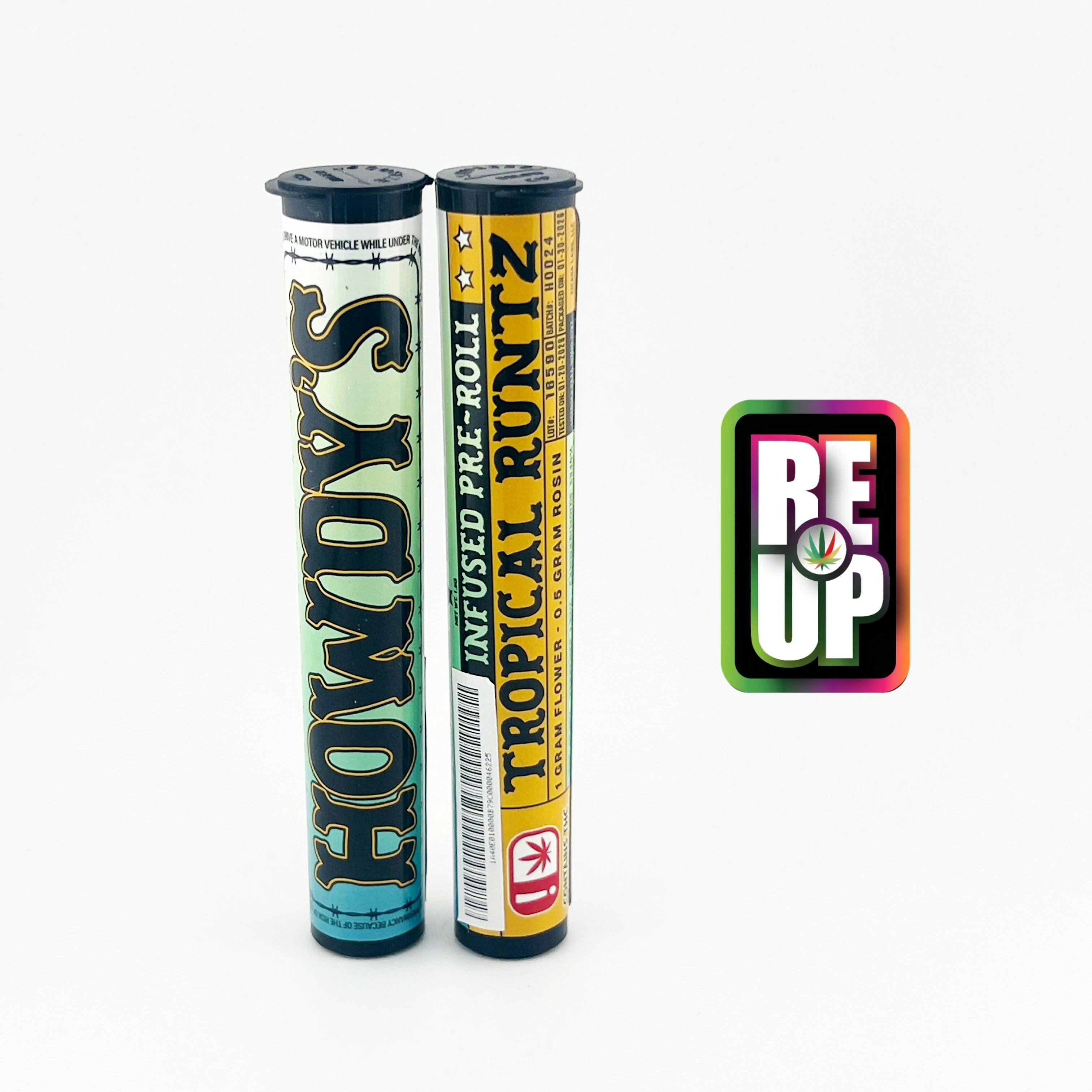 Howdy's 1.5g Live Rosin Infused Preroll - Tropical Runtz