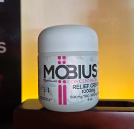 Mobius - Relief Cream - 3:1 (750mgCBD:250mgTHC) - 4oz.
