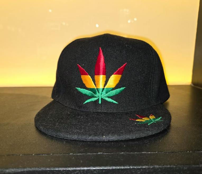 Marijuana Hat - Black Flatbill
