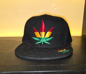 Marijuana Hat - Black Flatbill