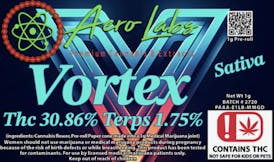Aero Labs - 1g Full Flower Pre roll - Vortex - Sativa