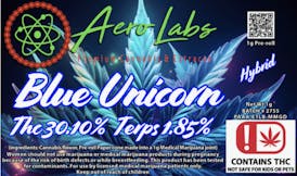 Aero Labs - 1g Full Flower PreRoll - Blue Unicorn - Hybrid