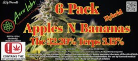 Aero Labs - 1g Preroll 6 pack - Apples N Bananas - Hybrid