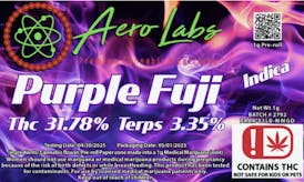 Aero Labs - 1g Full Flower Pre-Roll - Purple Fuji - Indica