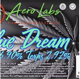 Aero Labs - 1g Full Flower Pre-Roll - Blue Dream - Sativa