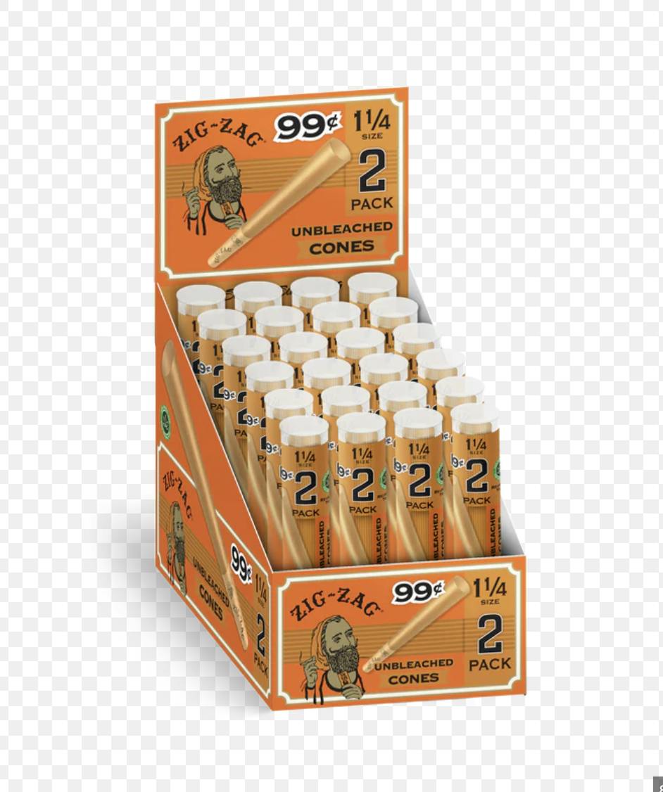 Zig Zag 1-1/4 cone - 2 pack