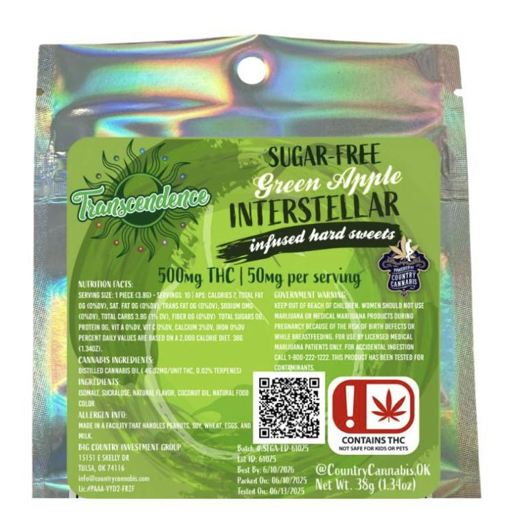 Green Apple (Sugar-Free) | Infused Hard Sweets | Transcendence Lozenges