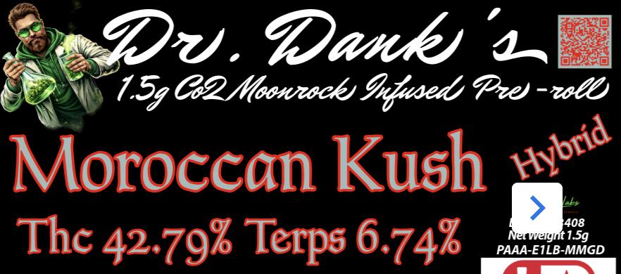 Aero Labs - Dr. Danks 1.5g co2 infused preroll - Moroccan Kush - Hybrid