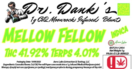Aero Labs - Dr Danks 1g infused Blunt - Mellow Fellow - Hybrid