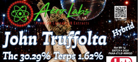 Aero Labs - 1g Full Flower - John Truffolta - Hybrid