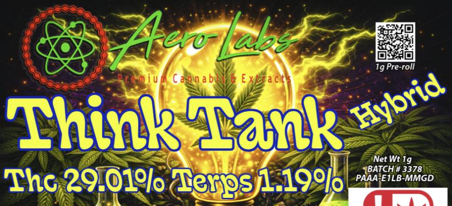 Aero Labs - 1g Full flower preroll - Think Tank - Hybrid
