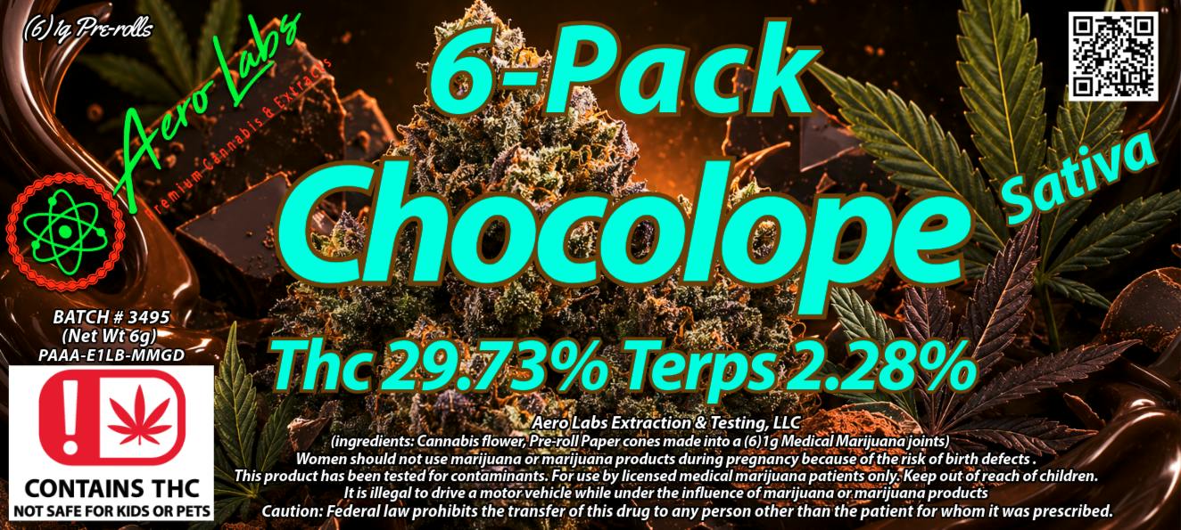 Aero Labs - Chocolope - Sativa - 1g Preroll