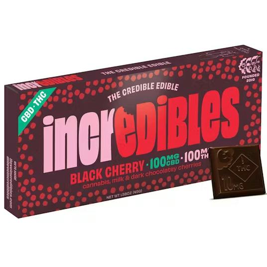incredibles - Black Cherry Chocolate + CBD 1:1 - 100mg:100mg