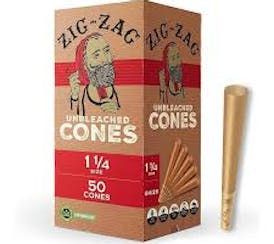 Zig-Zag - Unbleached Cones | 1 1/4 | 50ct