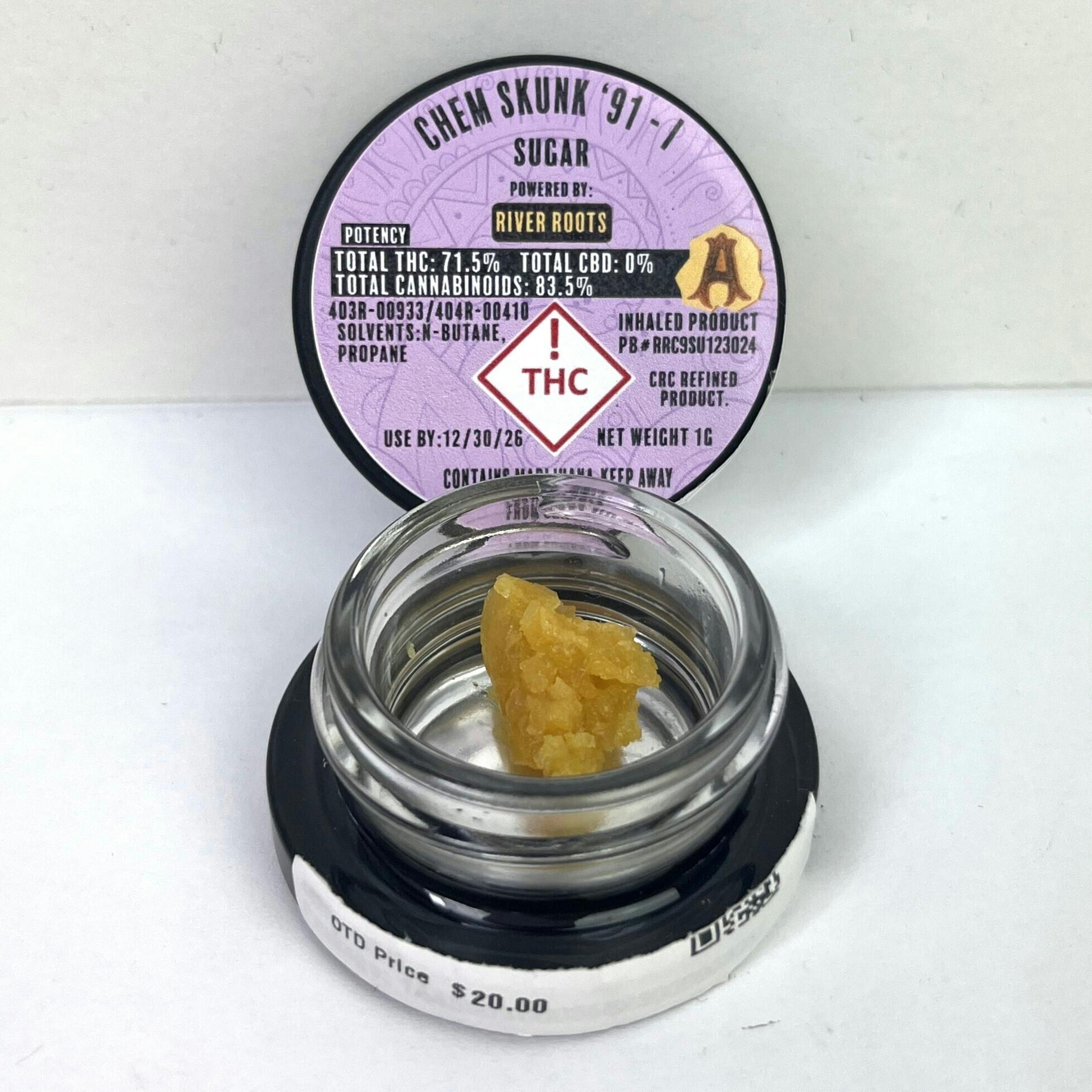 Apothecary | 1g Sugar Wax | (I) Chem Skunk 91