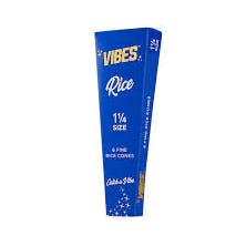 Vibes Cones 1 1/4 Rice(Blue) 6pk