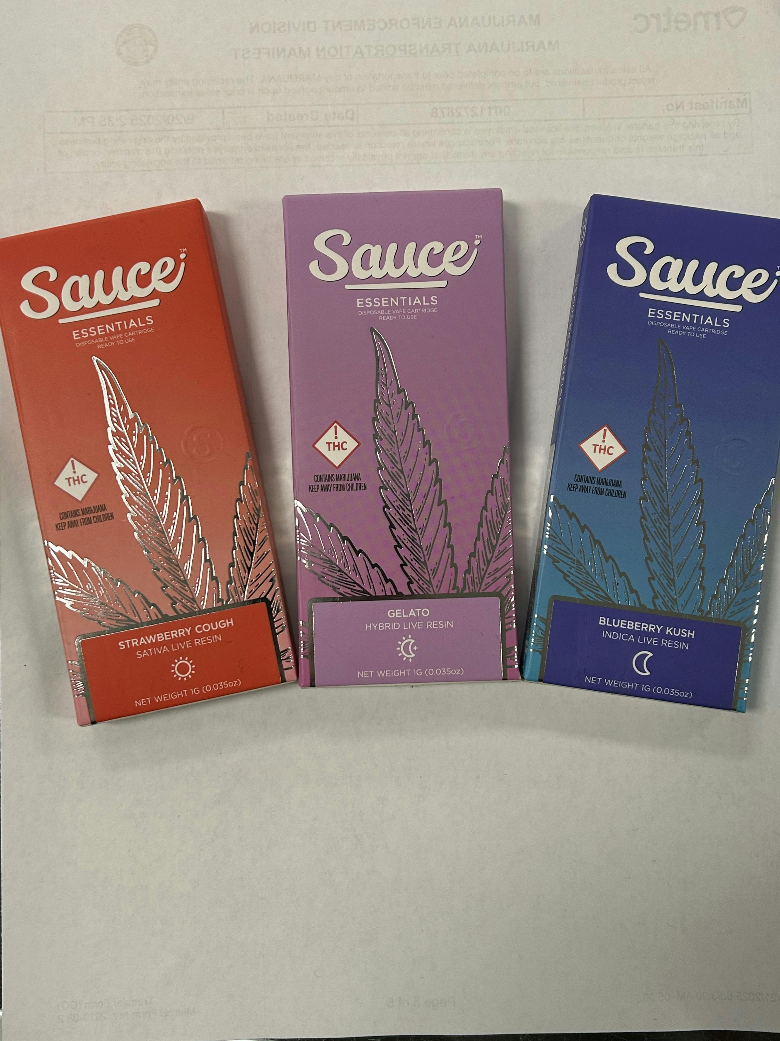The Sauce Bar - 1G Live Resin All In One Disposable $55 OTD