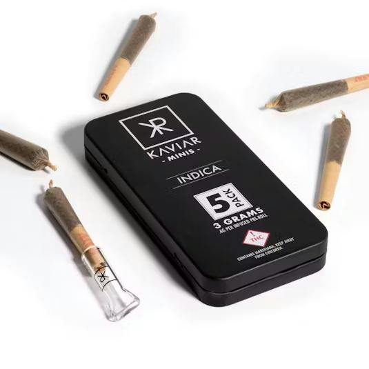 KAVIAR | Infused Prerolls | 5 Pack Indica