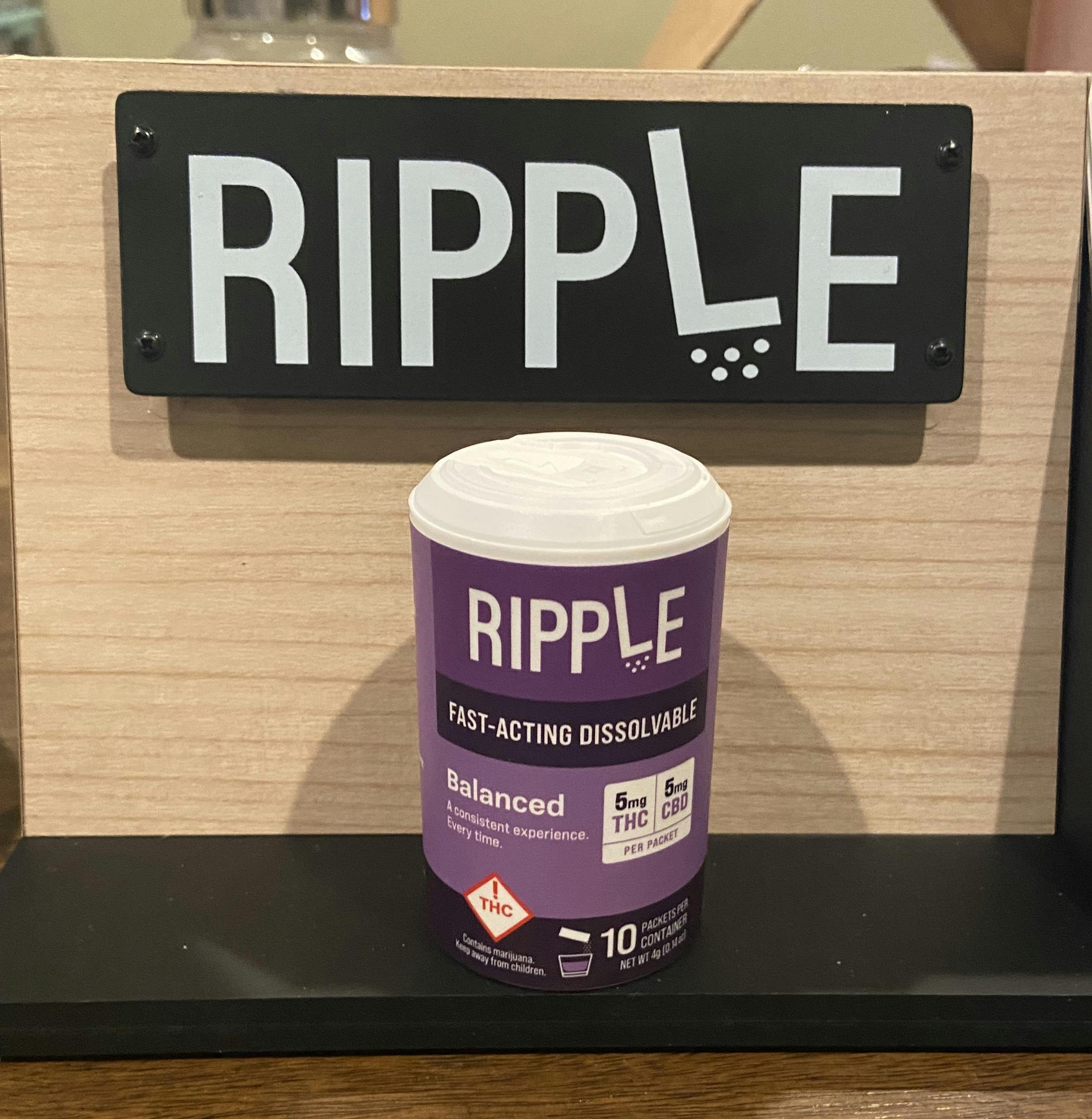 LIFESTYLE FOODS INC Ripple Balanced 1:1 5mg THC 5mg CBD $30 OTD