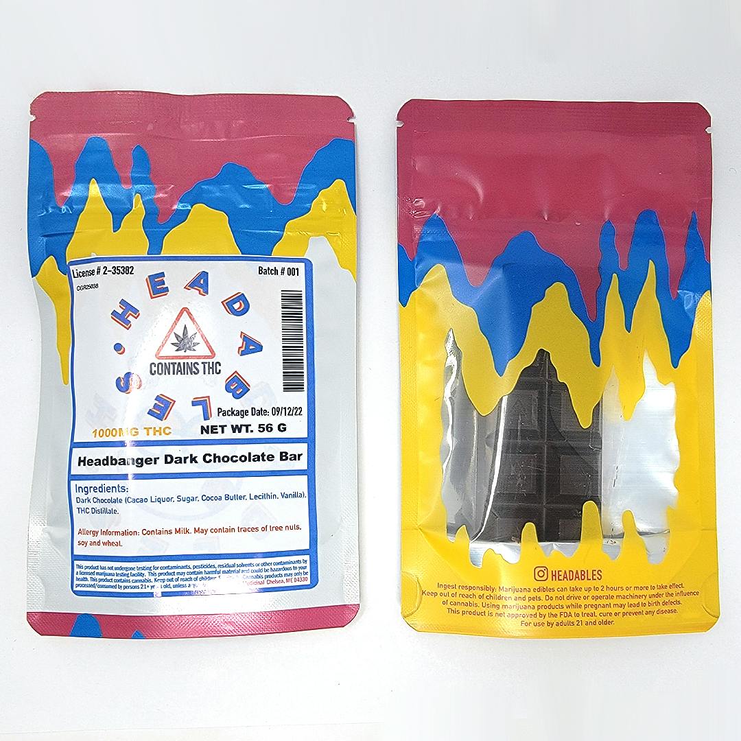 Headables Headbanger Dark Chocolate Bar 1000mg cannabis product