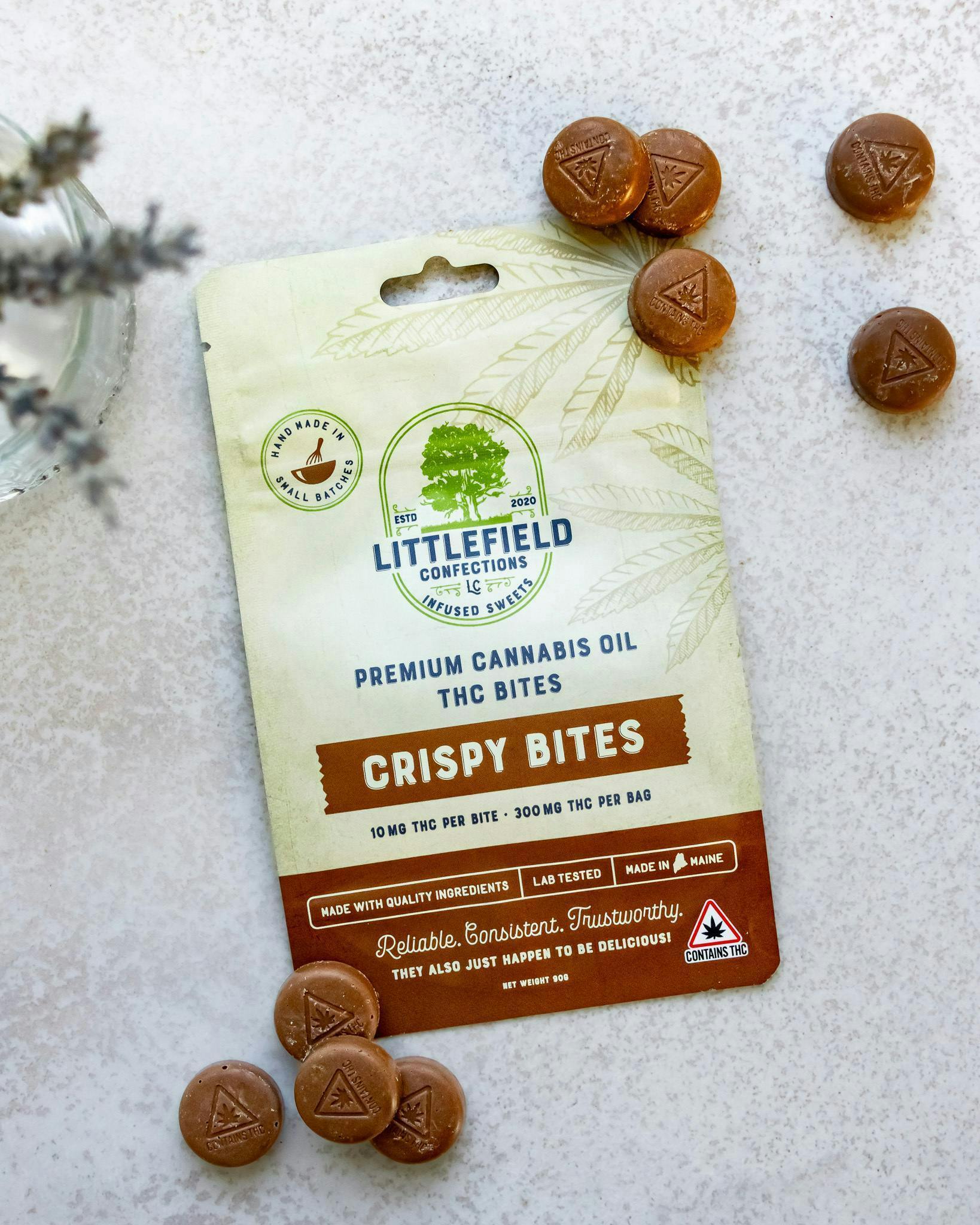 Crispy THC Bites 20mg/pc 600mg Total by Littlefield Confections