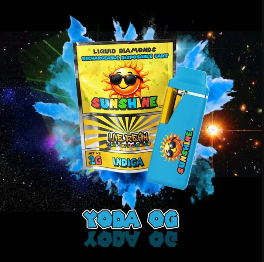 Sunshine- Yoda OG- 2g Liquid Diamonds Disposable
