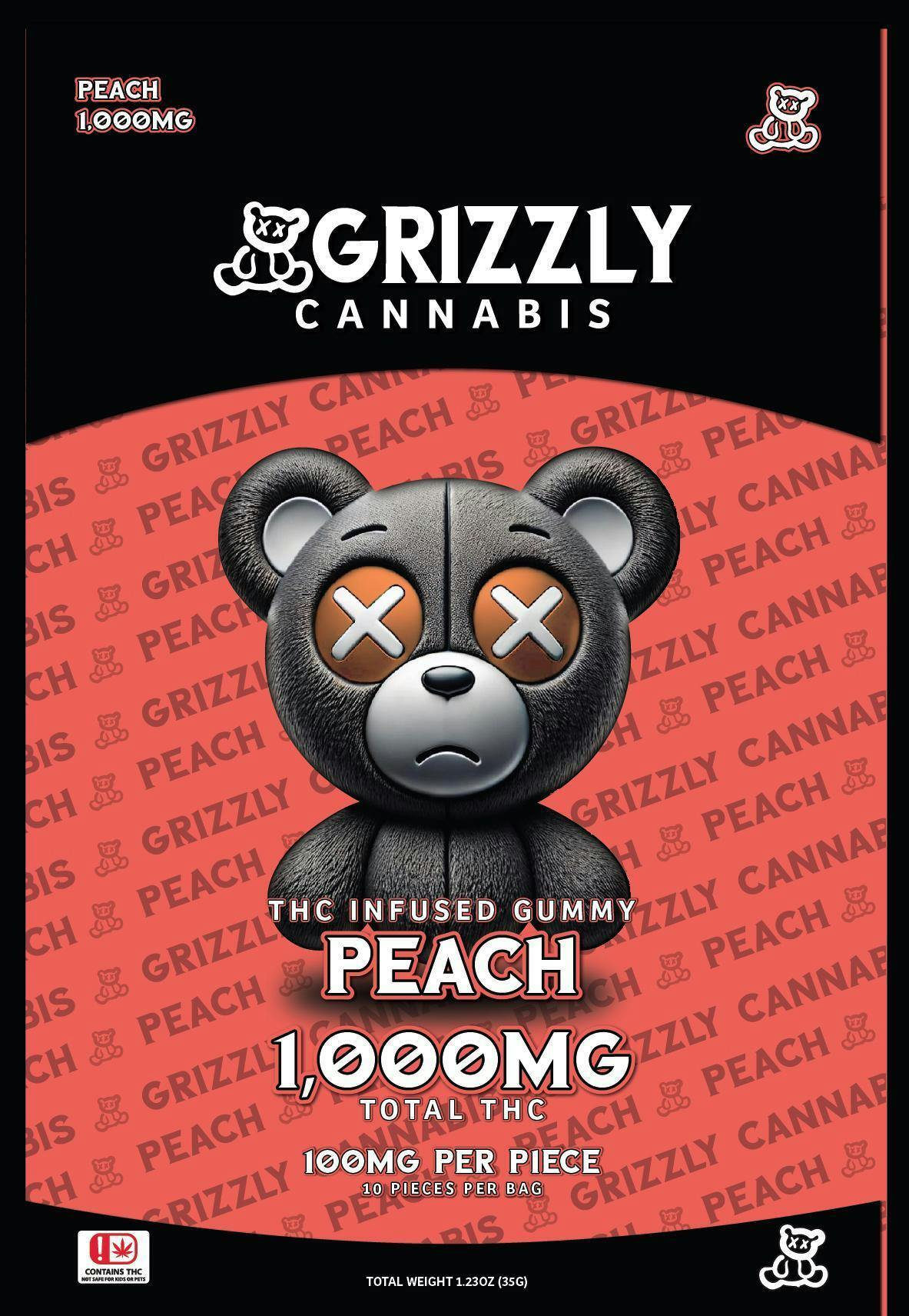 Peach Gummies | Gummies | 10pk | 100mg/ea