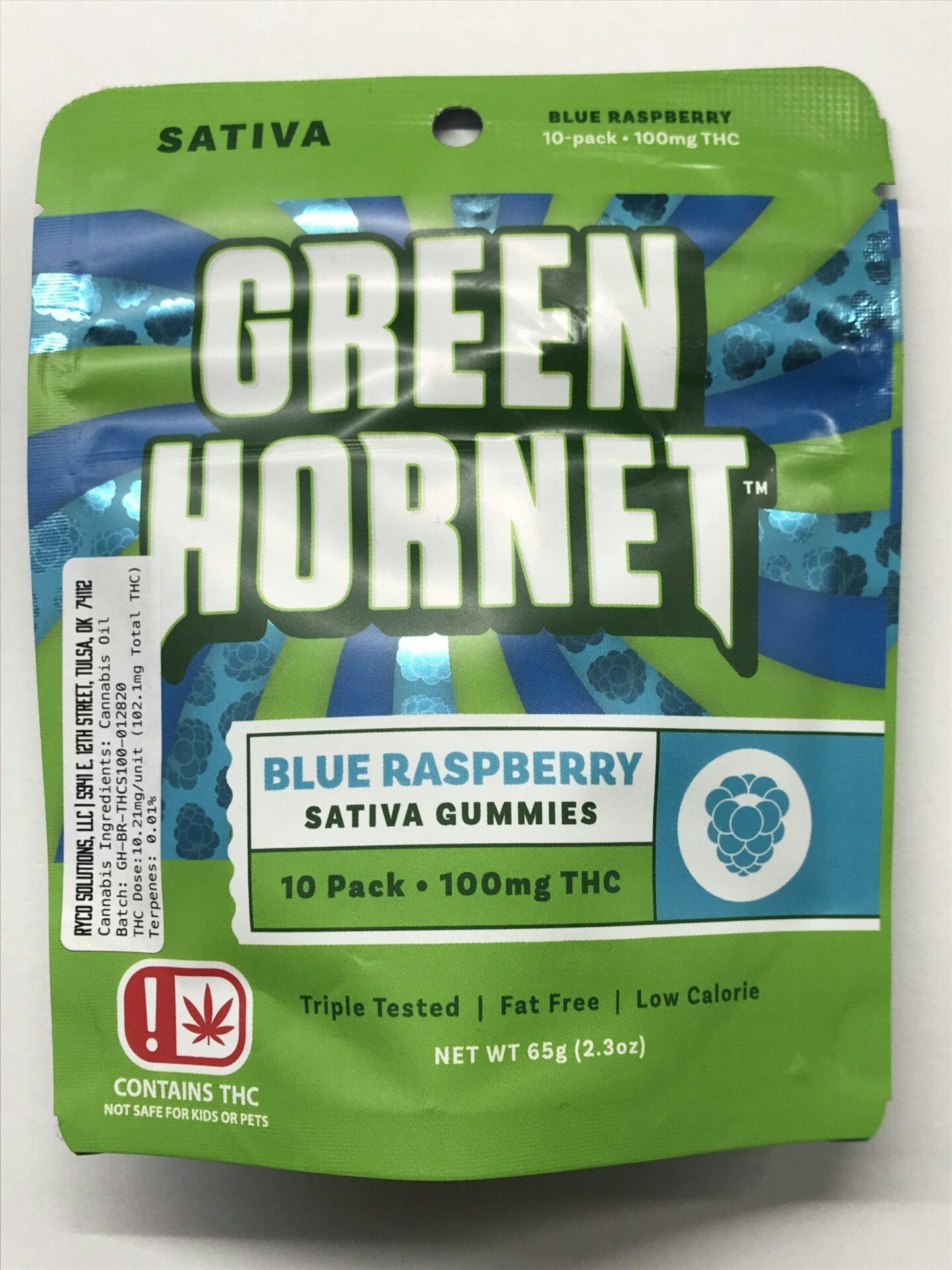 Green Hornet Blue Raspberry Sativa 100mg