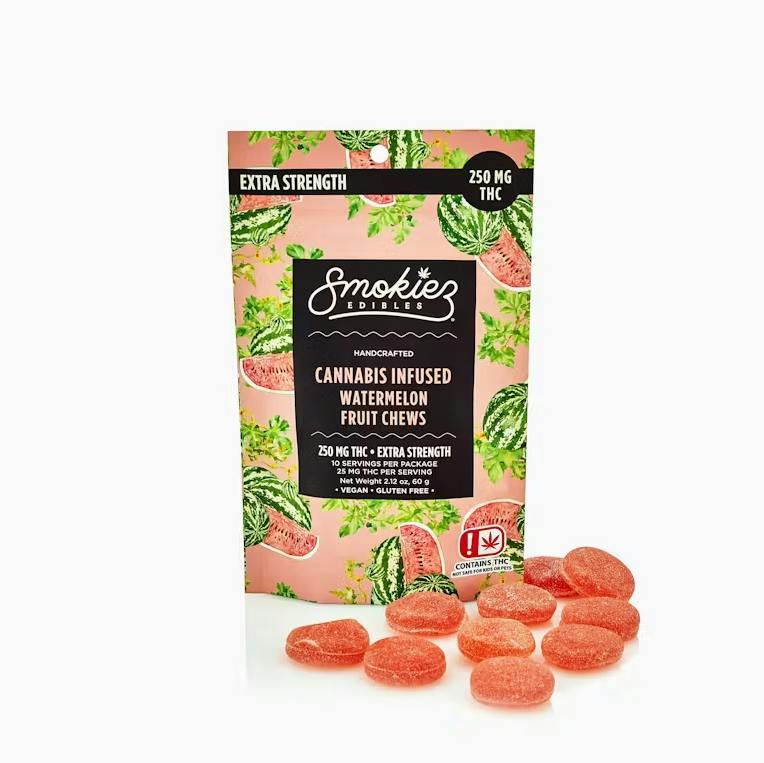 Smokiez Edibles - HYBRID Watermelon Fruit Chews - 250mg 60g
