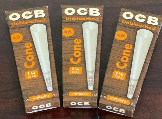 OCB | Unbleached Virgin Cones 1" 1/4 6 pack