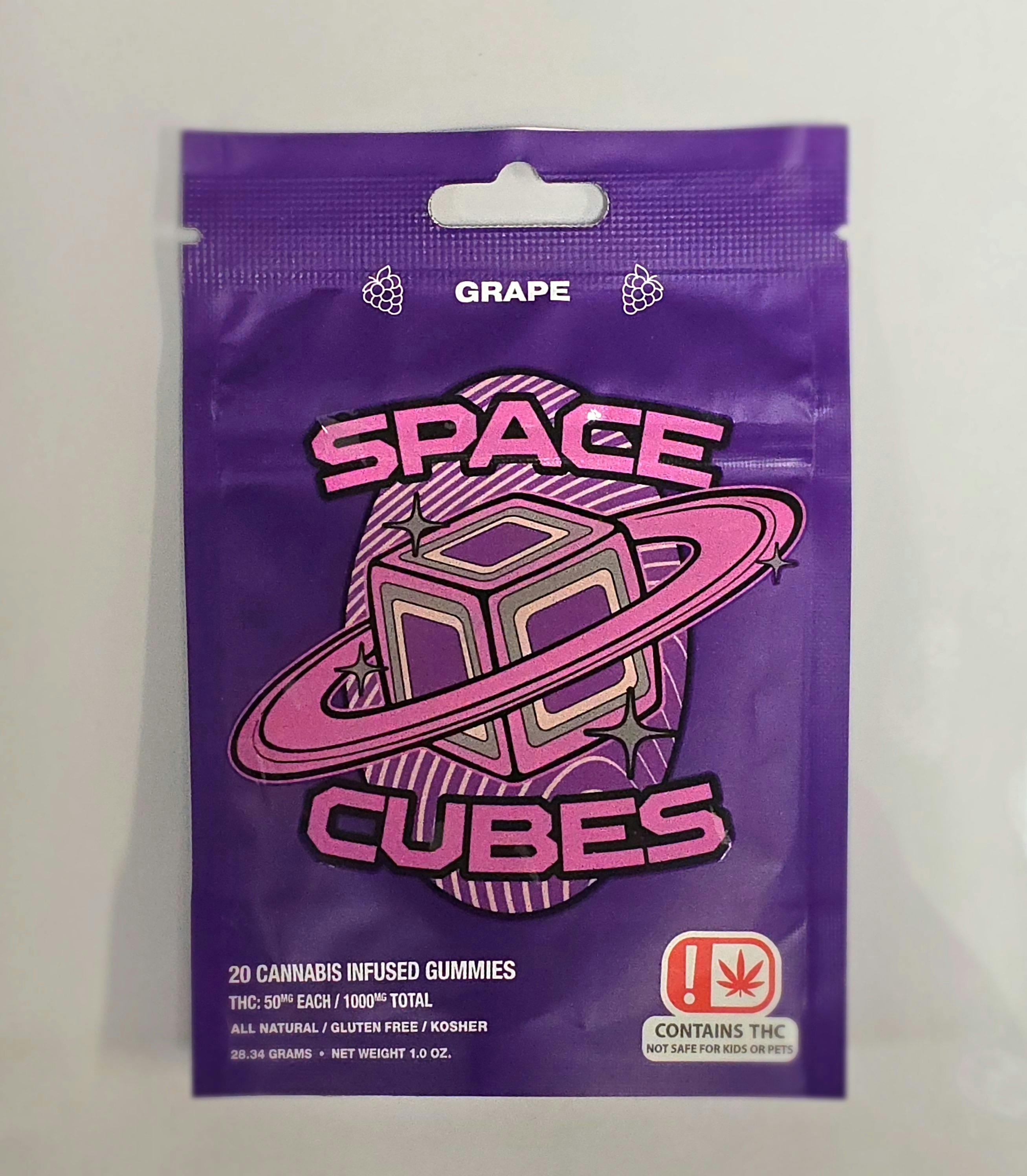 Space Cubes - Gummies - 1000mg THC - Grape